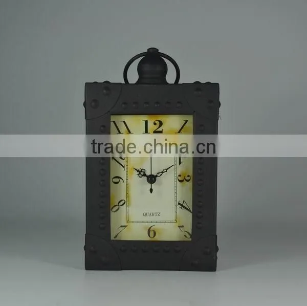 Antique metal desk clock design