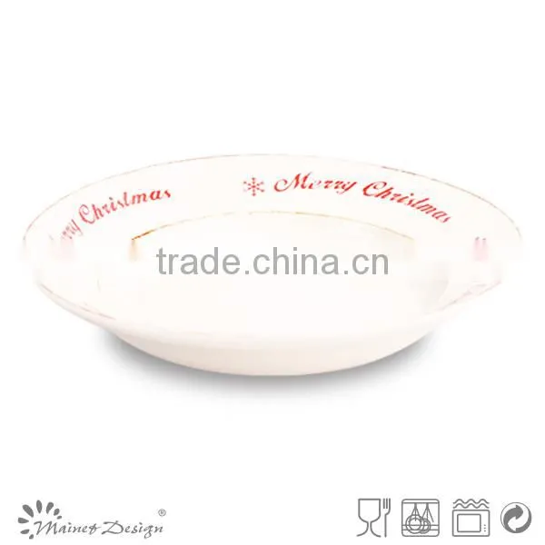 ceramic christmas salad bowl soup bowl