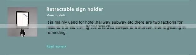 Stanchion Post Signage Holder in China