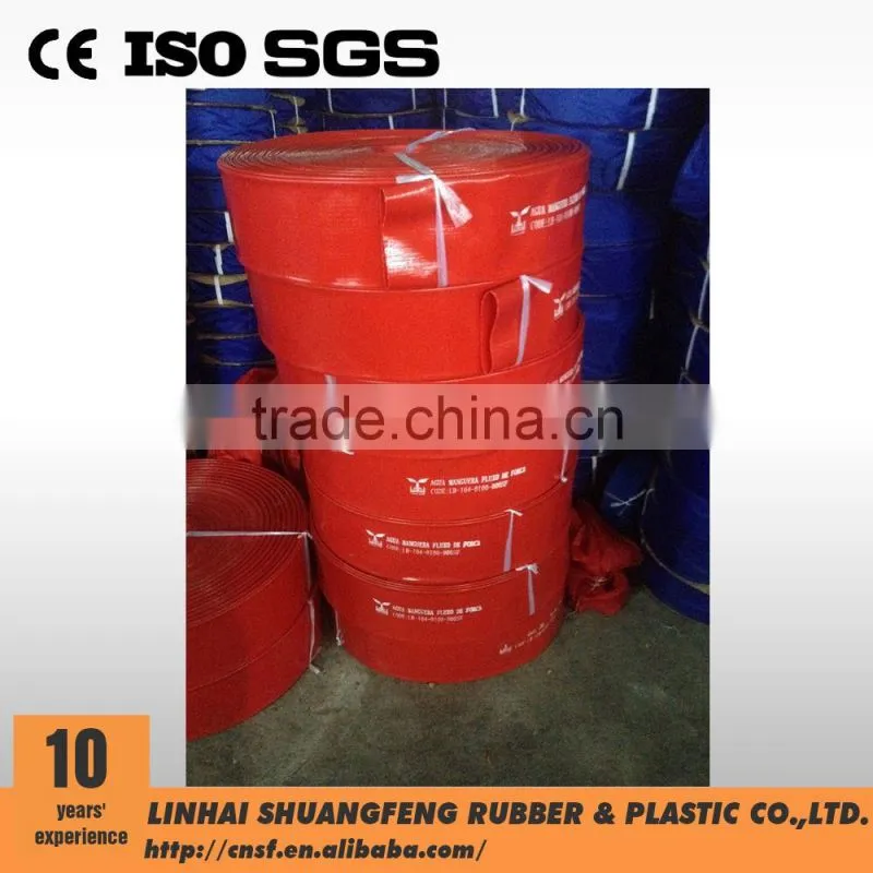 Red Heavy Duty Nitrile Rubber Covered Fire Resistant Hose with coupling