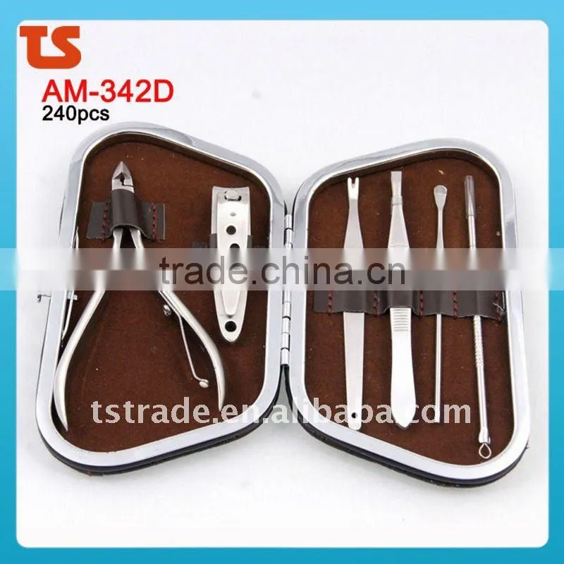 2014 new 7PC Cheap stainless nail manicure set tools AM-351B(2)