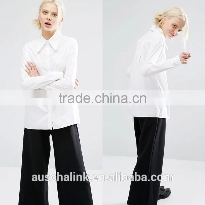 best selling ladies organic cotton office shirts OEM service