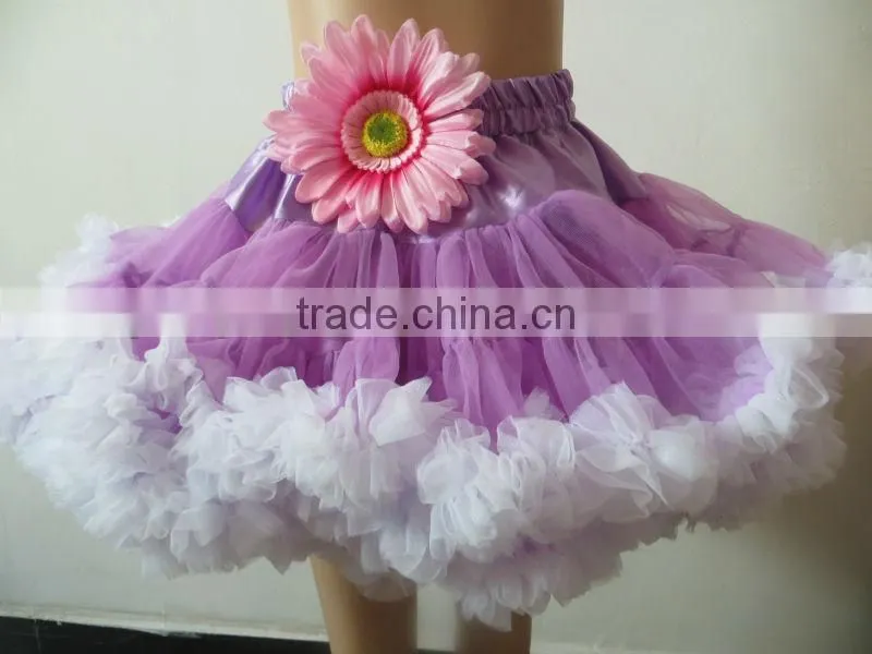 Factory direct wholesale new design chiffon pettiskirt with bow for girls