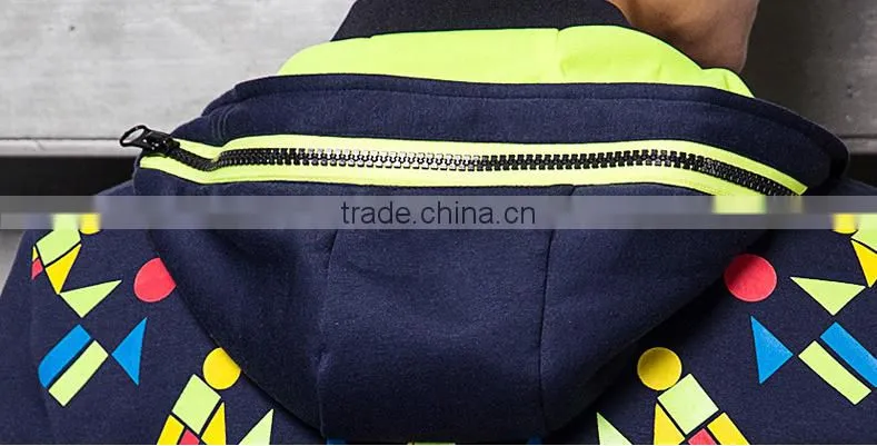 2015 fashion men's long sleeve cardigan hoodies coat of cultivate one's morality
