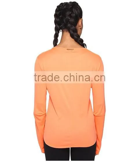 High quality women t-shirt custom t-shirt women t shirt wholesale China O-neck long sleeves t shirt