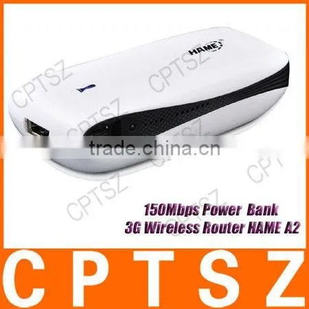 100% Original HAME A2 150Mbps Power Bank 3G WiFi Router,3G Router