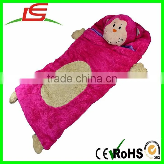 Cuddly Soft Warm Kids Plush Animal Sleeping Bag For Camping Boys Girls