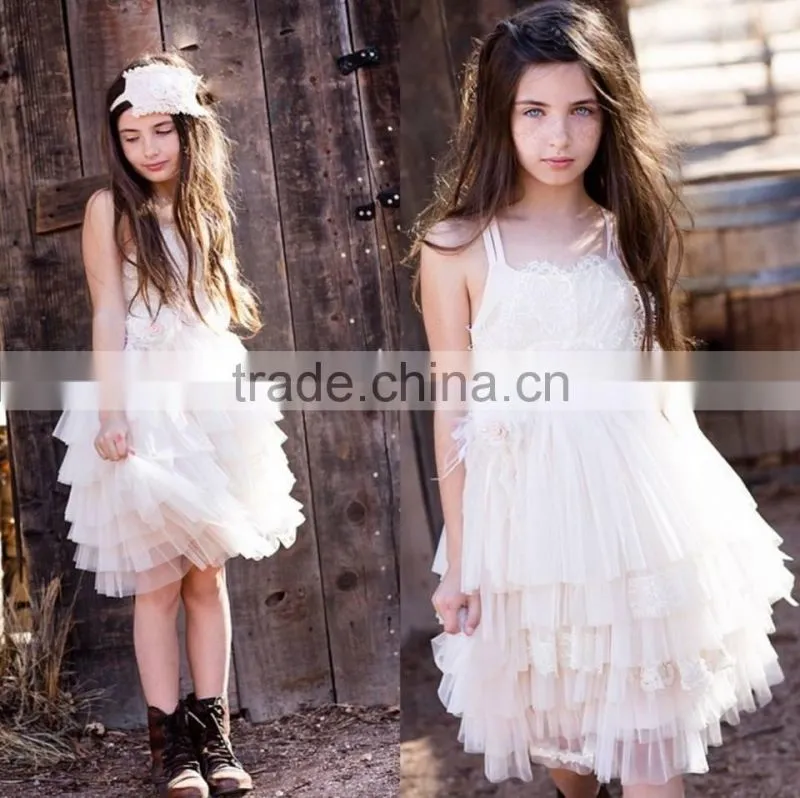 round neck Christmas design unique girls party wear dress
