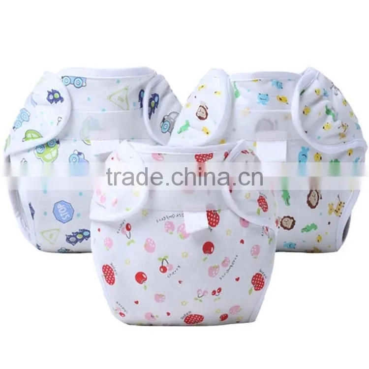 factory direct 100% cotton baby cloth diaper printed reusable baby diaper