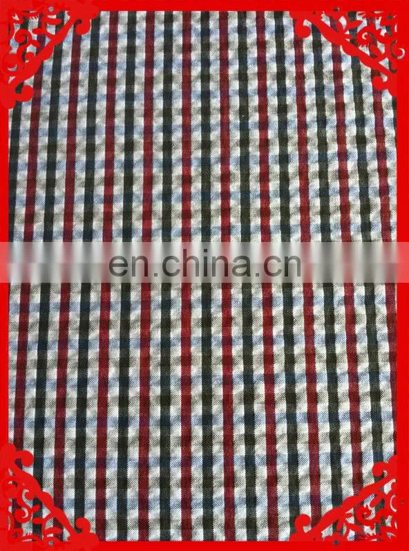 2014 fashion latest new Italy design pattern stripe cotton cvc t/c seersucker stripe fabrics for shirt