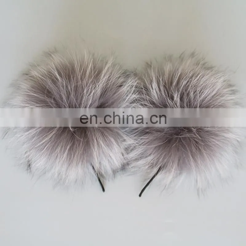 Handmade fur accessory high quality raccoon fur ball hair decoration fashion style