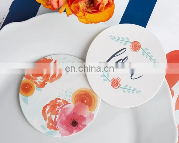 "In Bloom" Botanical Paper Coaster wedding coasters