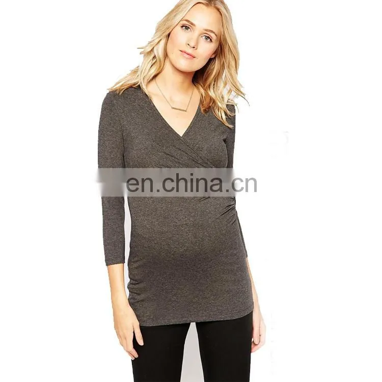 Plunge Neck Ruched Top Maternity Corset