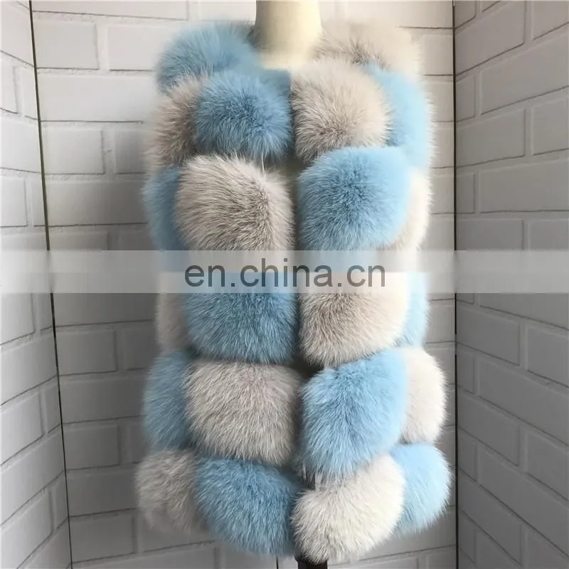 New Arrival 2015 Winter Warm Vest Fashion Women Fox Fur Vest Real Fur Coat