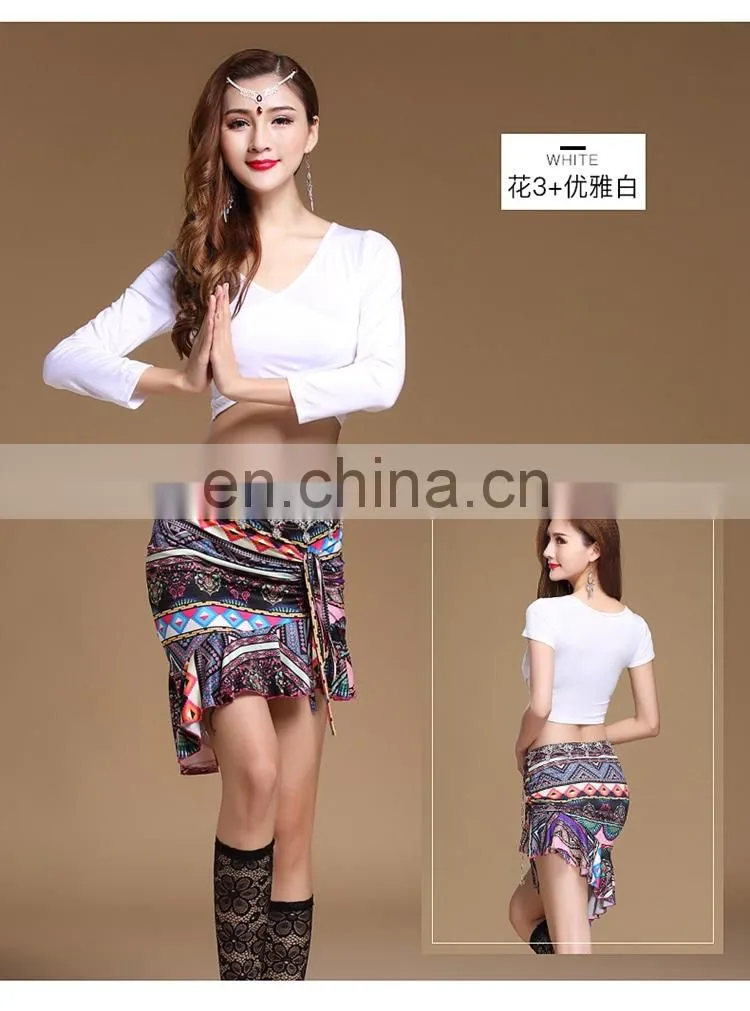 T-5189 Fashion designed printed pattern 12 colors belly dance costumes