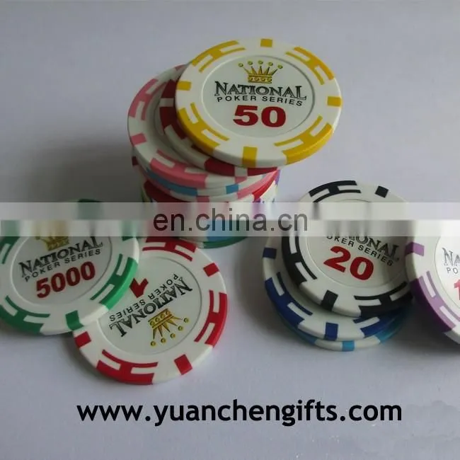 Chirstmas golf plastic poker chip ball markers / printing sticker on both side plastic ball marker