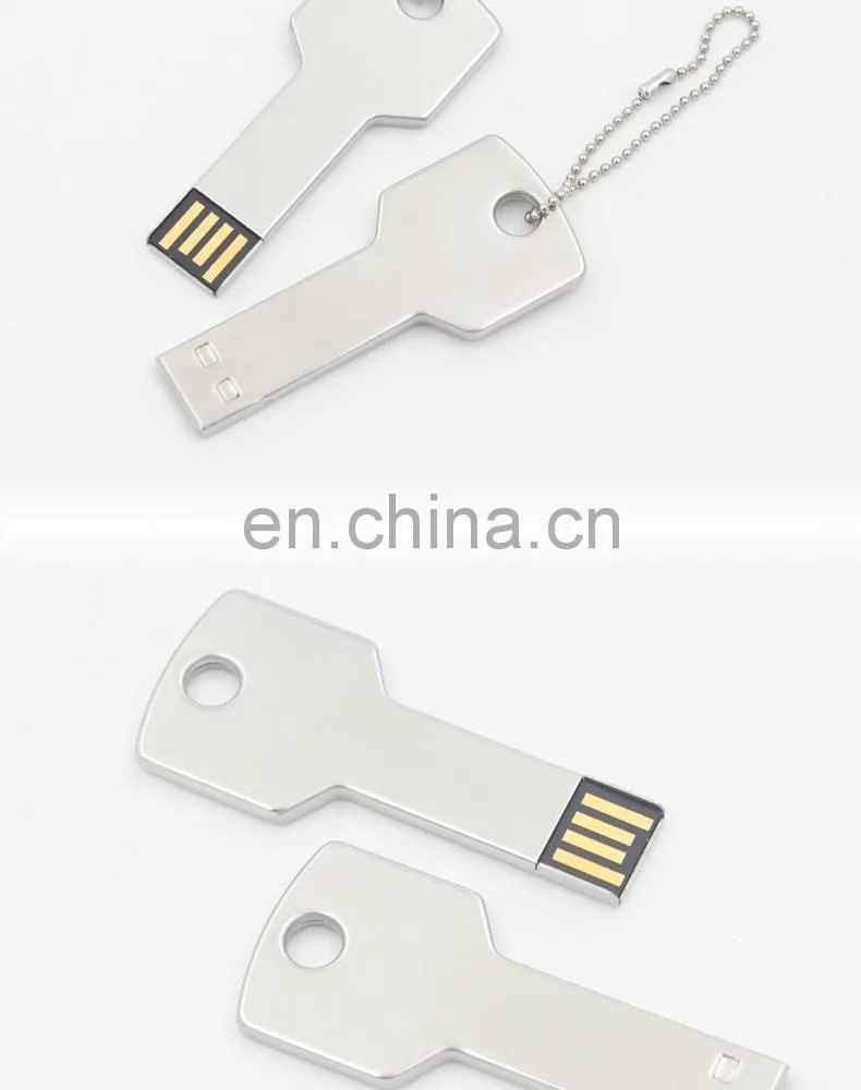 Mini Metal Silver Gold Metal Key Shaped USB 2.0 Flash Drive memory 4GB 8gb 16gb 32gb 64gb USB key