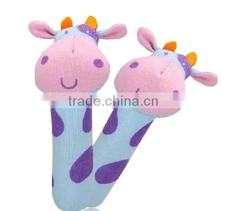 Cute sounding plush baby sticks soft toy/baby toy