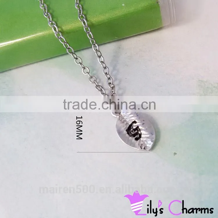 wholesale costume initial disc pendant necklace jewelry