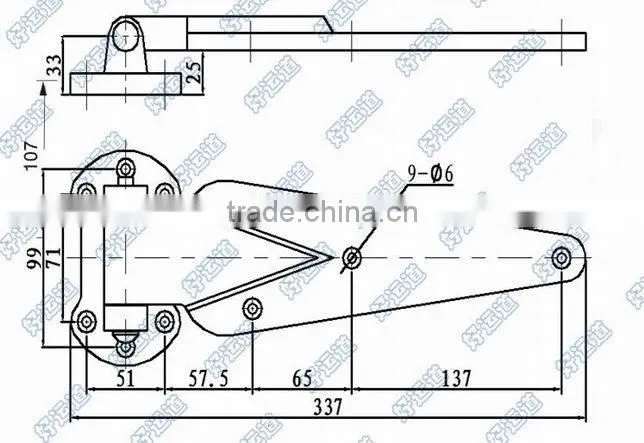 09104 Stainless steel refrigerator cabinet door hinge