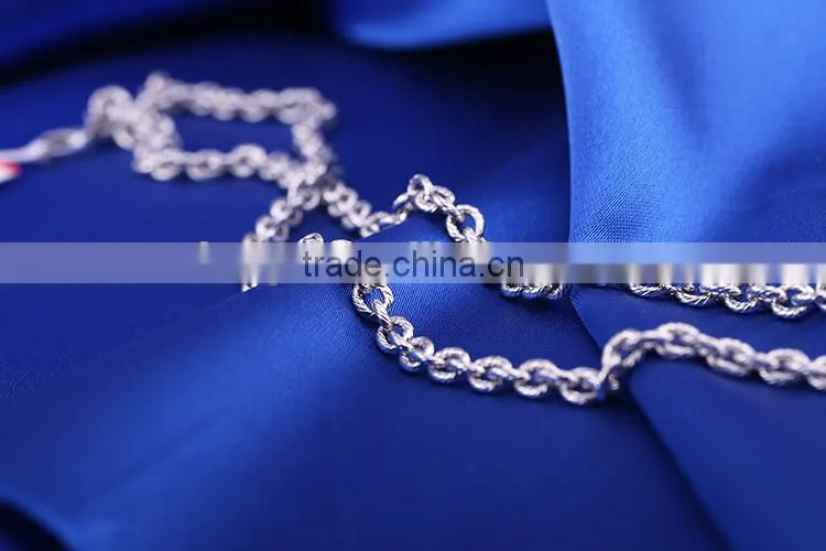 simple design fashion jewelry rhodium plated cheapcable chain necklace