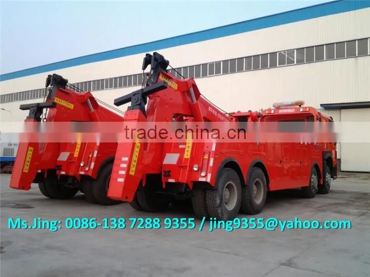 SINO HOWO 8*4 heavy duty rotator tow truck,60-80T wrecker towing truck with hydraulic control system