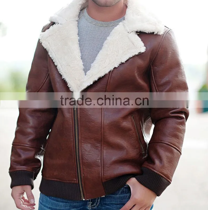 men winter leather jacket