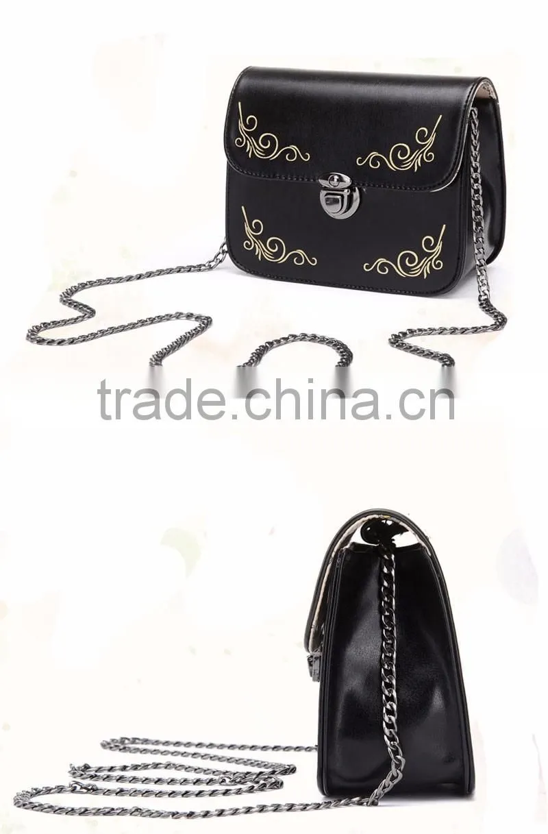 Elegant cube shoulder bags chain shoulder bag ladies dinner pu handbag women bag