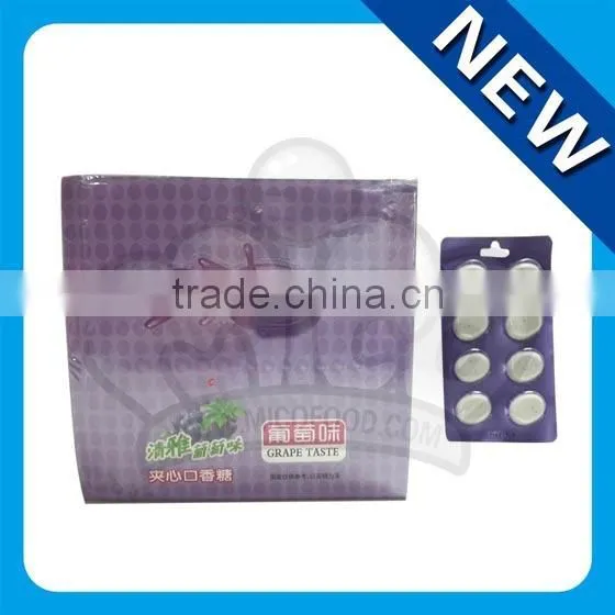 jam filled chewing gum in tablet