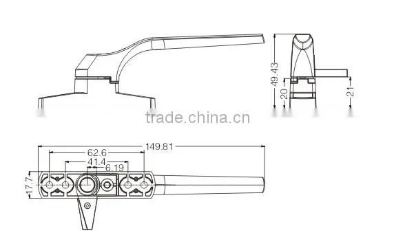 UPVC window handles