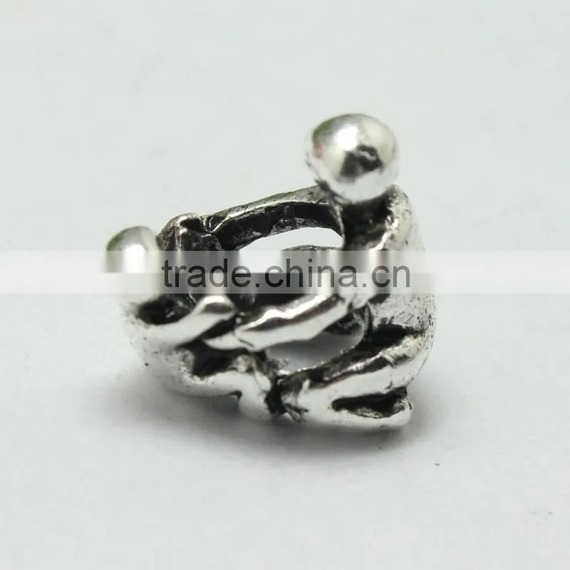 Lead Free Nickle Free Zinc Alloy Pdora Wrestling Theme Jewelry Hole Beads for Bracelets and Necklaces