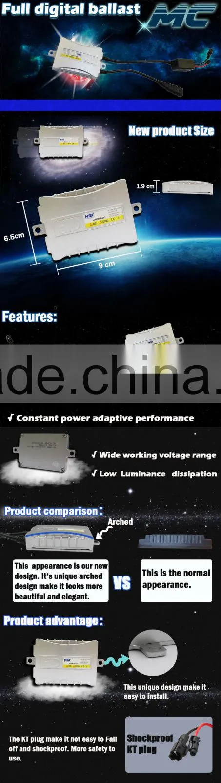 factory supply cheap hot sale H1 H3 H4 H13 H3 9005 9006 HID Xenon Light