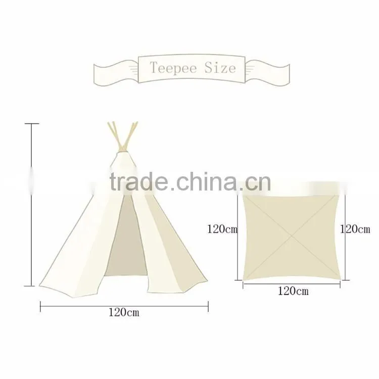 Indoor Indian Playhouse Kids Tent Play Hhouse Play Cotton Canvas Waterproof Balcony Tent
