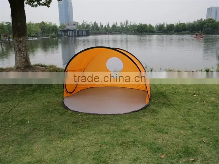 Curved Design 3- 4 People Beach Shade Tents Wind Proof Pop Open Beach Ttent Pop Up