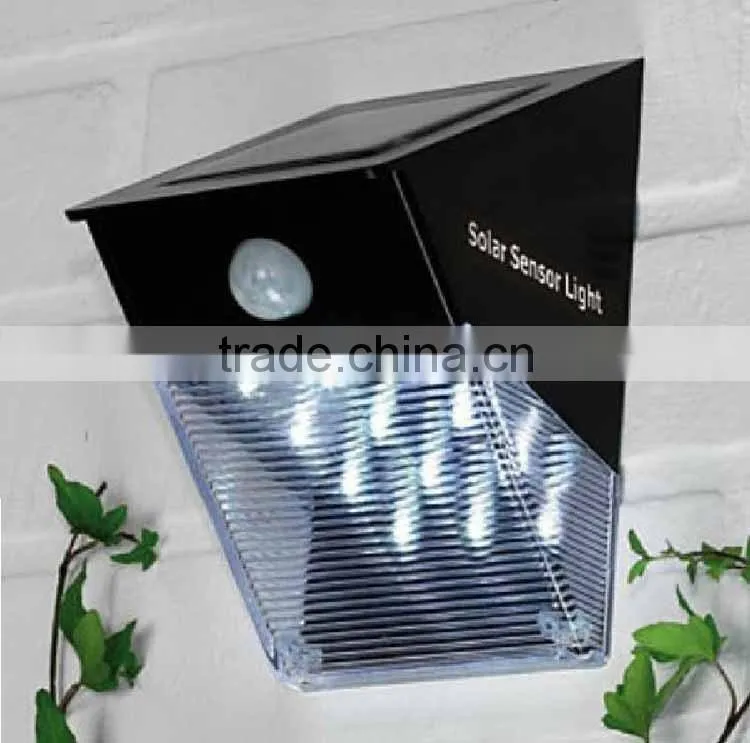 Quality goods 12 led solar human body induction lamp solar wall lamp solar garden lamp triangle shape led light
