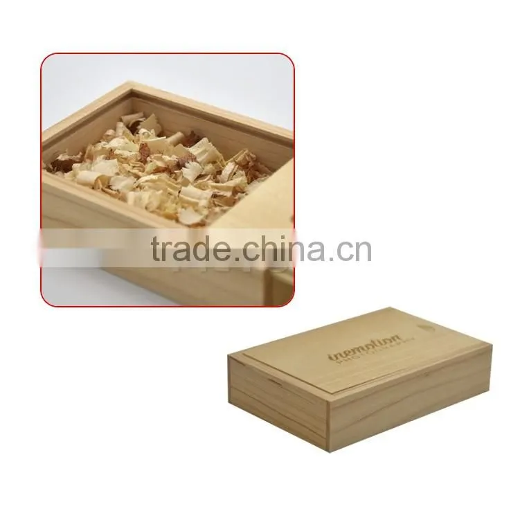 Laser tngraving wooden box USB flash drive stick in wooden box