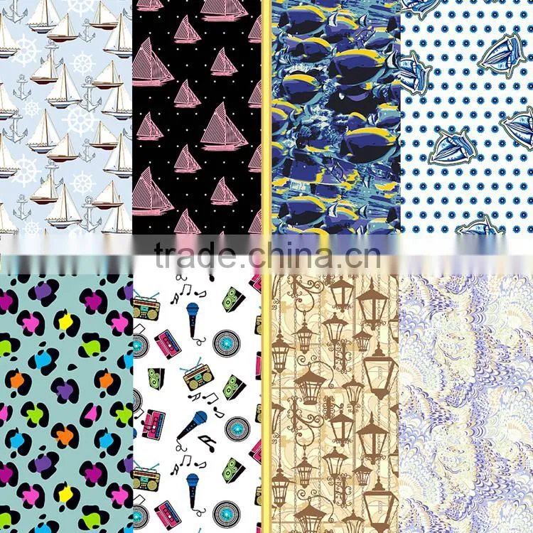 New printed design fabric for girls' swimwear and underwear