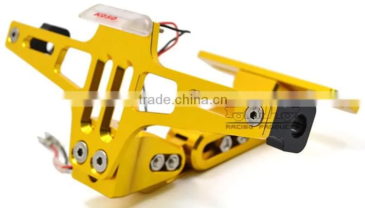 BJ-LPL-039 Aftermarket Aluminum Universal Motorbike License Plate Bracket Light with LED