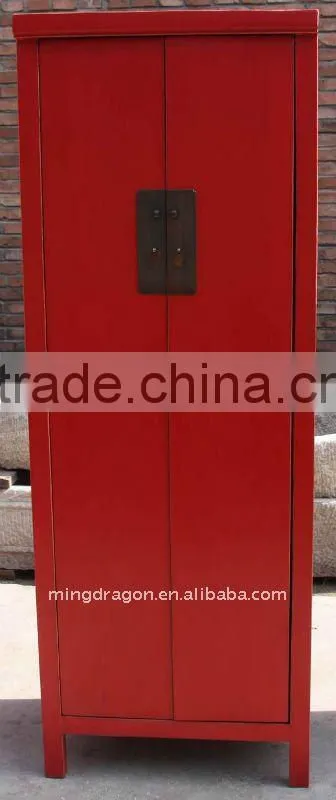 Chinese Antique Pink Wardrobe / Wedding Cabinet