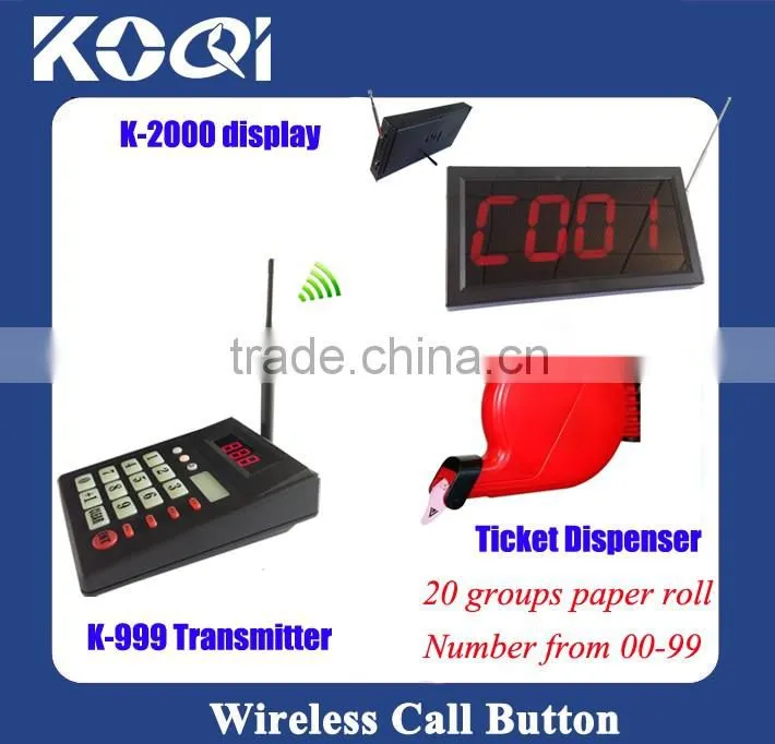 Queue Management System K-T Ticket Dispenser W Ticket Roll Paper