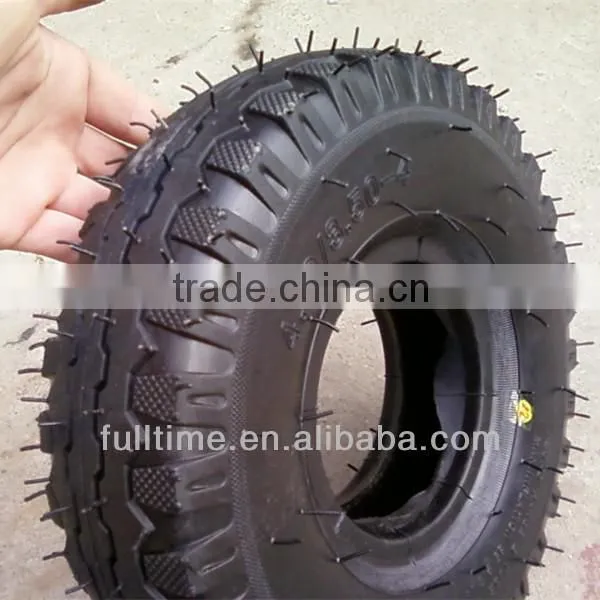 High Quality manufacturer 400 4 wheel barrow tyre Pneumatic wheel tyre 4.00-4