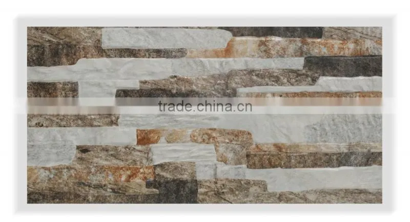 2016 best choice glazed ceramic rustic inkjet tile for wall 300x600