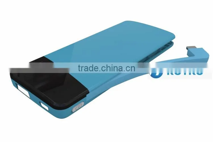 The Cheapest Portable Backup Battery Charger Build in Micro Cable 5600mah Mobile Power Bank Charger