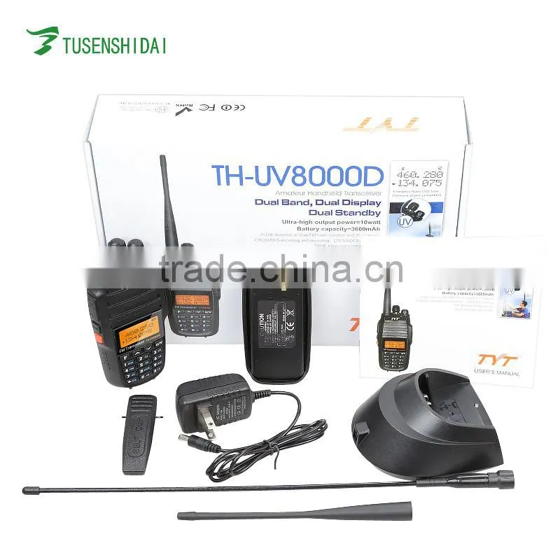 10W Long Range Walkie Talkie TYT TH-UV8000D Handheld 16CH Transceiver