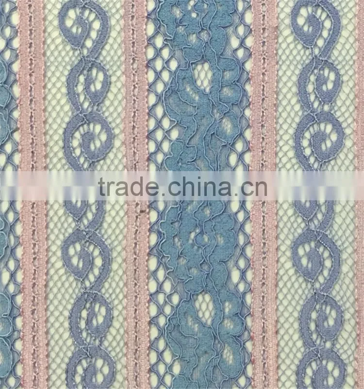 High Quality New fashion African Blue Cord Lace Fabric for Derss