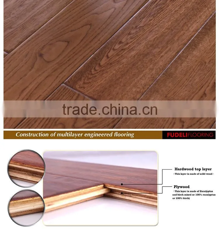 Professional Manufacturer SCS Certified Indoor white wash oak engineered flooring