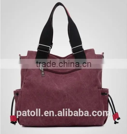 Top quality best new canvas leather bag