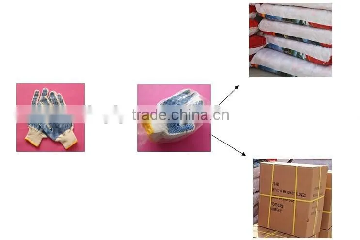 50-75g 10gauge computer machine PVC Dotted gloves for construction use