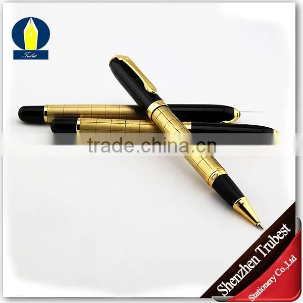 Heavy Metal ball pen , 24K gold pen with gold clip