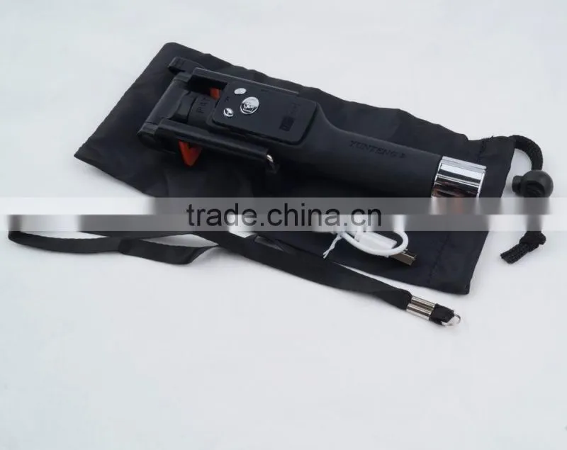 New wholesale monopod selfie stick with bluetooth shutter button YT888